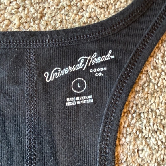 Universal Thread | Black Racerback Knit Tank Top - Picture 2 of 7